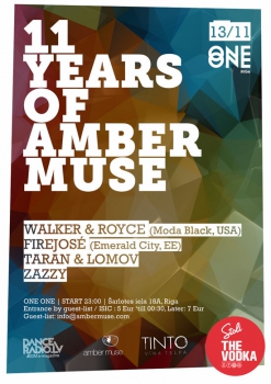 "Amber Muse" atzīmēs 11 gadu jubileju ballītē ar starptautiskiem viesiem