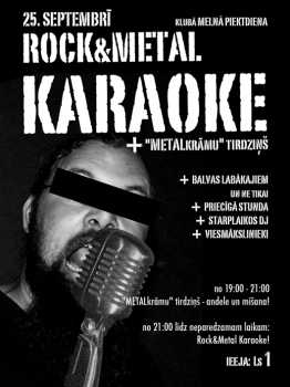 Rock&metal Karaoke + Metalkrāmu tirdziņš
