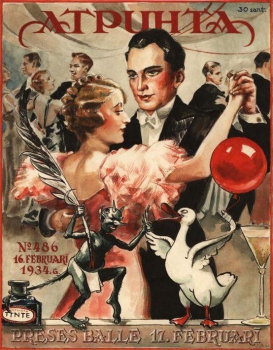 Žurnāla "Atpūta" vāks. 1934. gada 16. februāris, Nr. 486. Skenējums