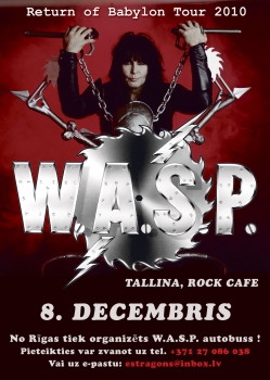 Amerikāņu šokroka leģenda - W.A.S.P. Tallīnā